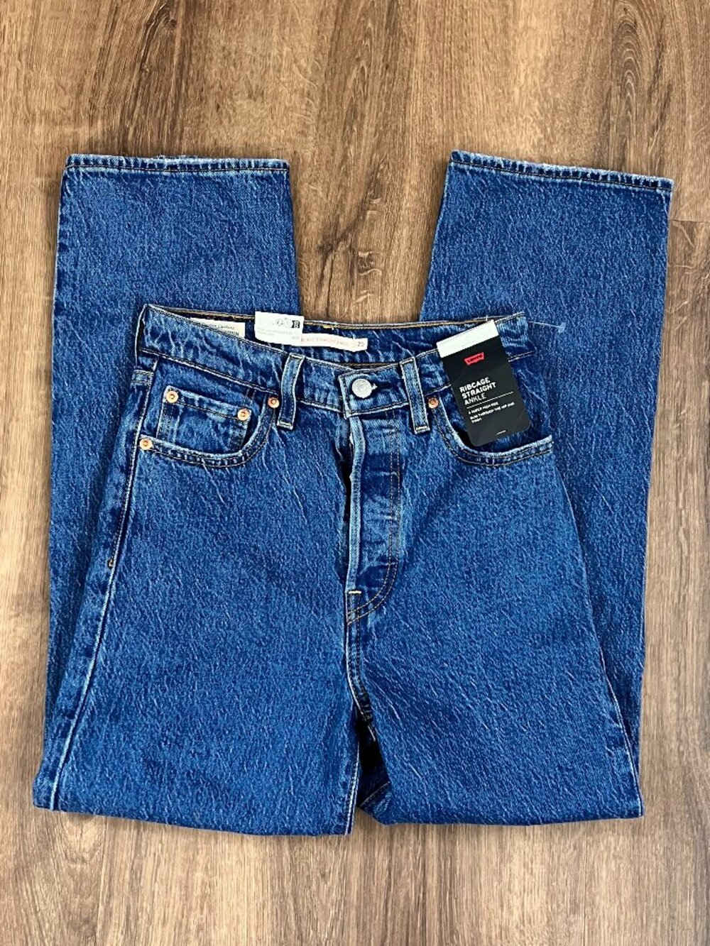 NEW Levi's Ribcage Straight Ankle Sz 25